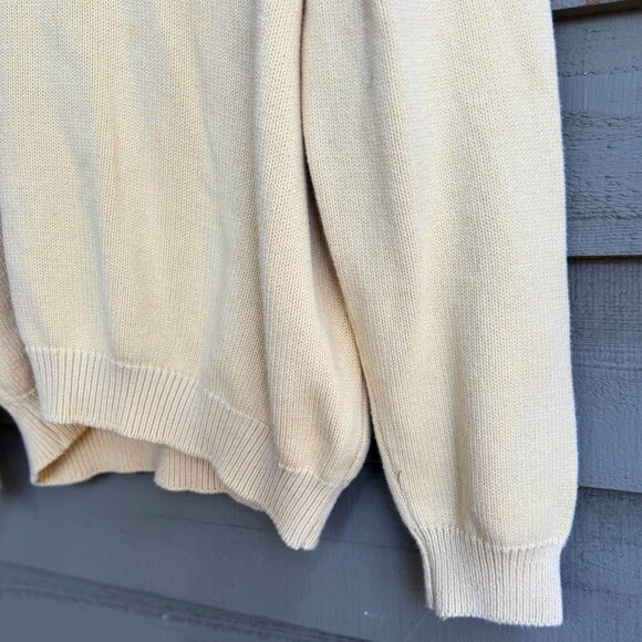 Vintage Lands’ End Cotton V-Neck Sweater L USA - Picture 9 of 10